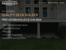 Tablet Screenshot of johnstondecks.com